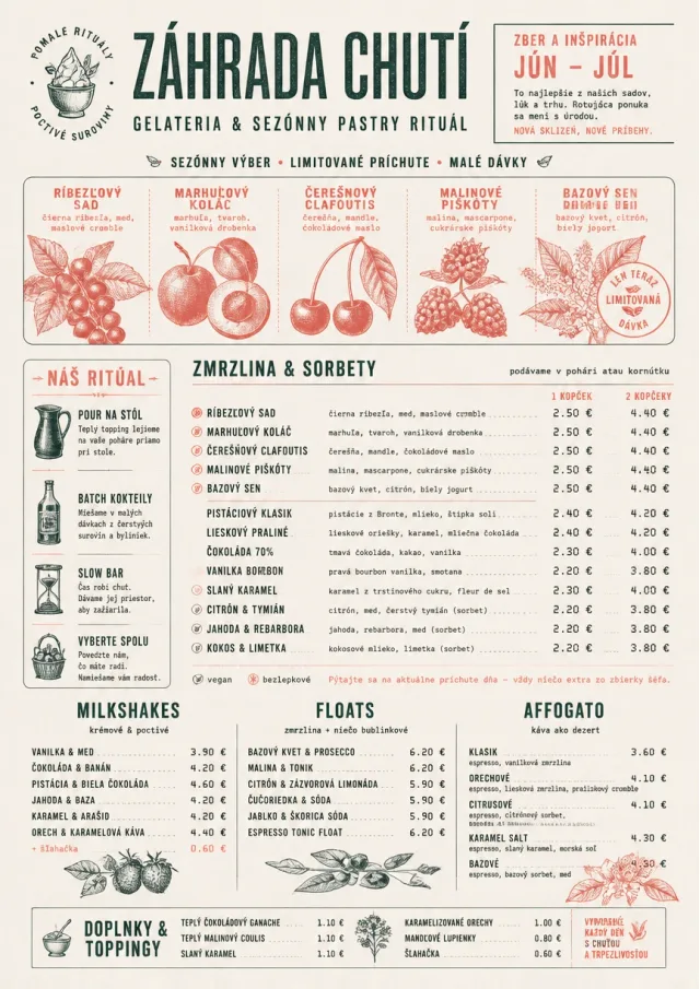 Seasonal Pastry ice-cream-menu menu template preview