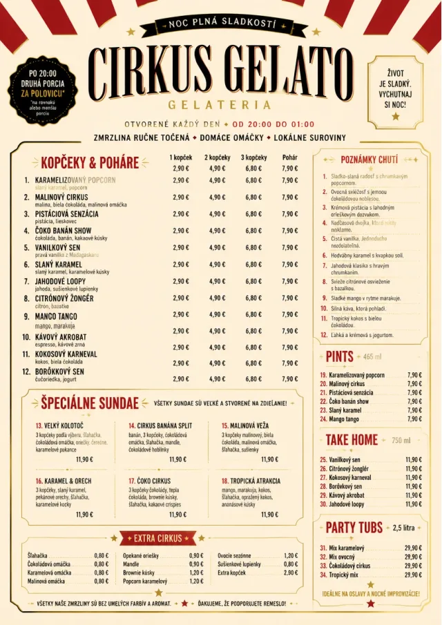 Carnival Treats ice-cream-menu menu template preview
