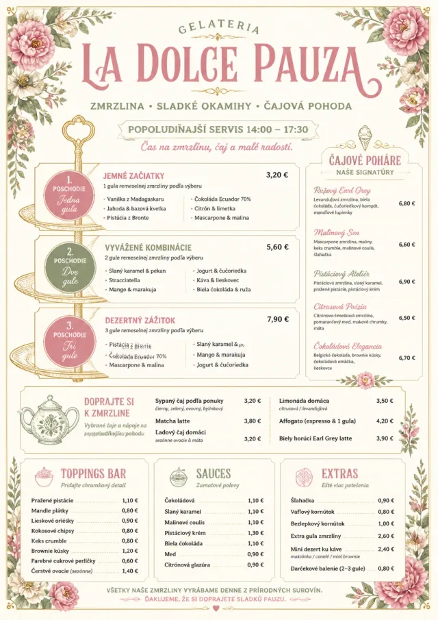 Afternoon Tea Sweets ice-cream-menu menu template preview