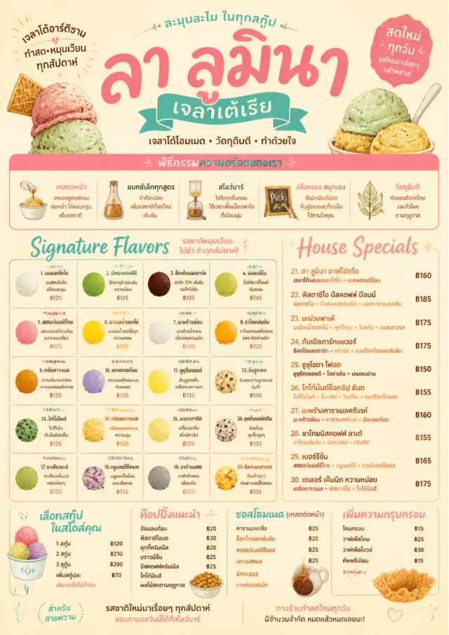 Gelato Bright ice-cream-menu menu template preview