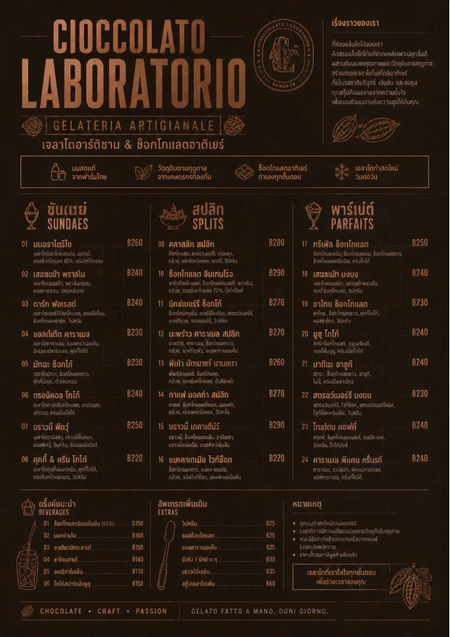 Chocolate Atelier ice-cream-menu menu template preview