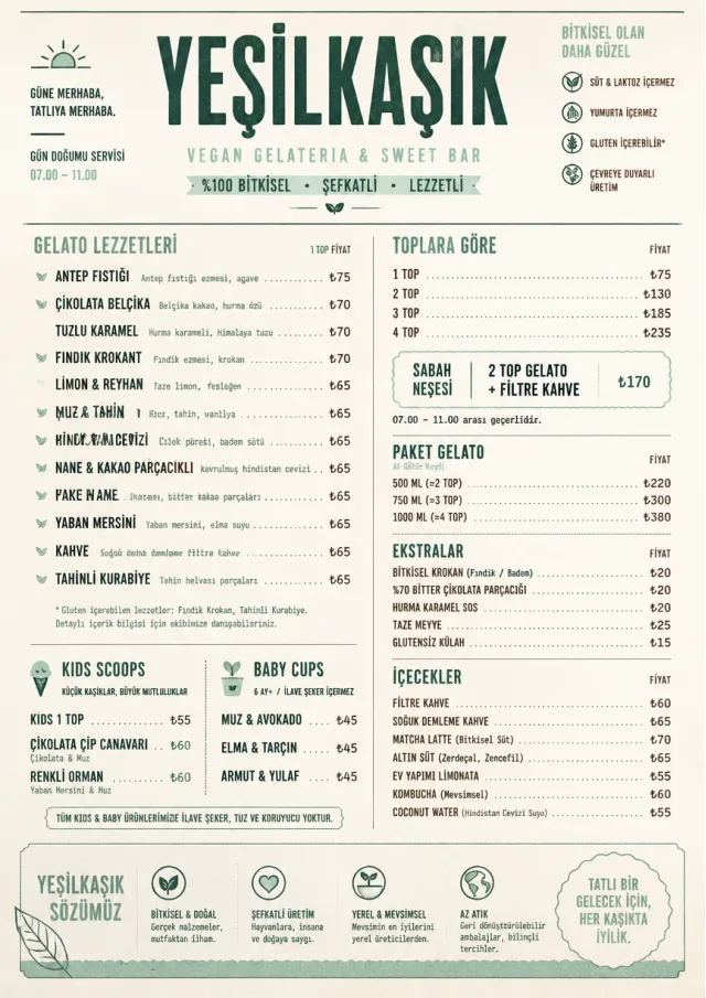 Vegan Sweet Bar ice-cream-menu menu template preview