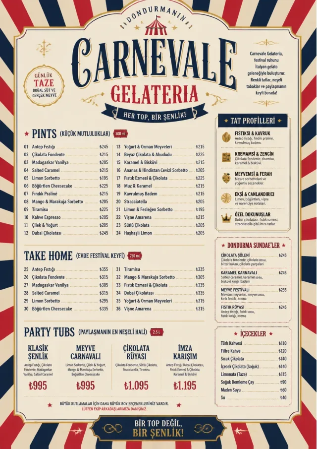 Carnival Treats ice-cream-menu menu template preview