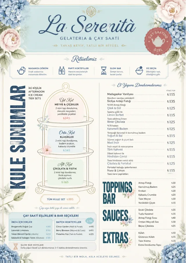 Afternoon Tea Sweets ice-cream-menu menu template preview