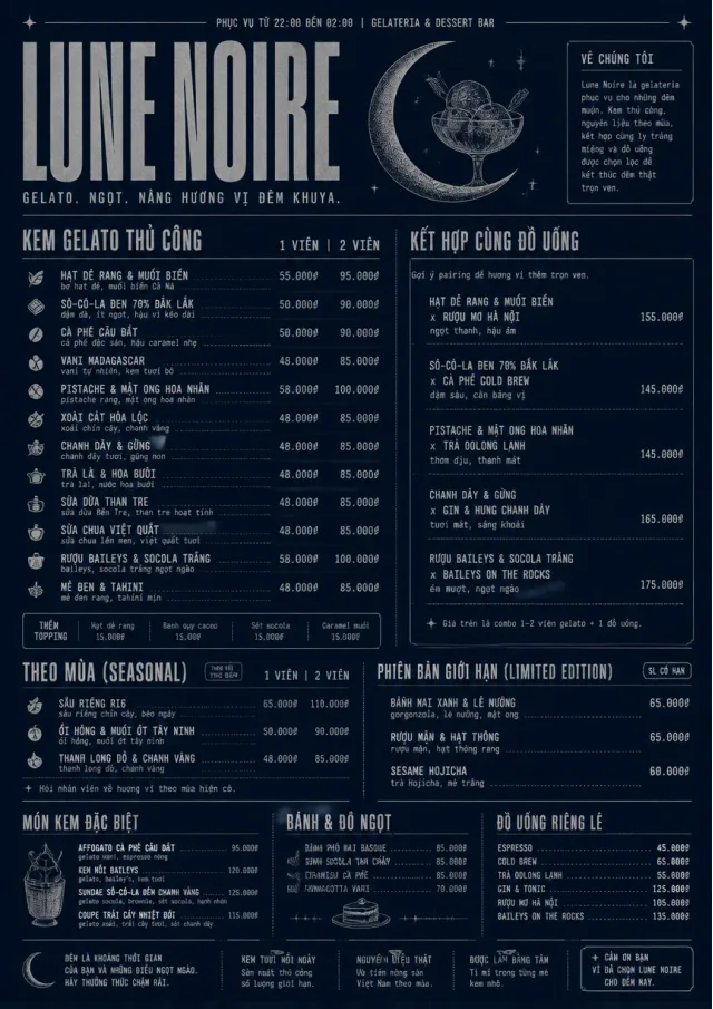 Midnight Sweets ice-cream-menu menu template preview