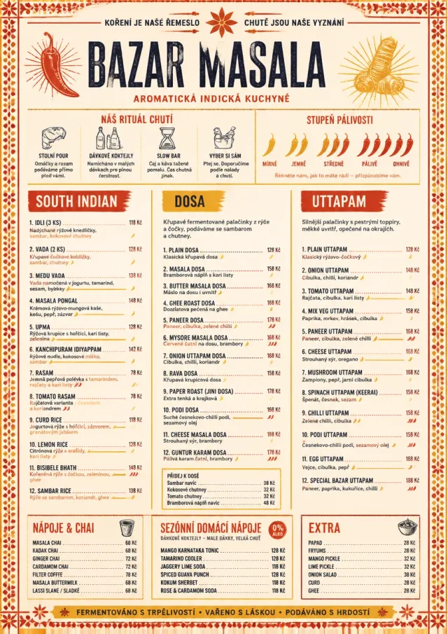 Spice Market Bold indian-menu menu template preview