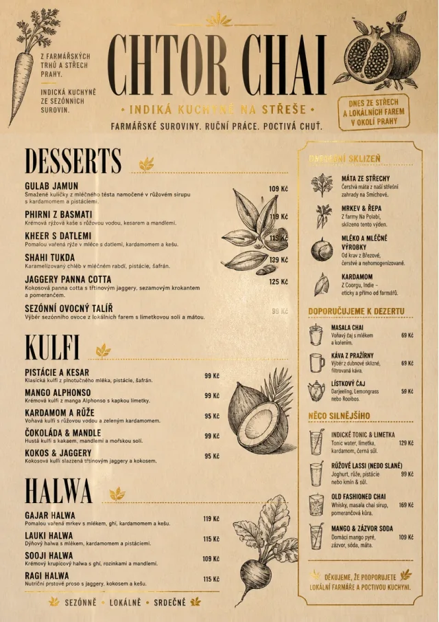 Farm Table Rustic indian-menu menu template preview