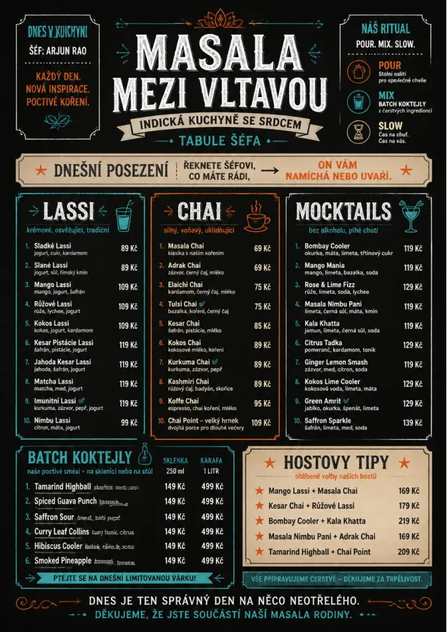 Chef Specials Board indian-menu menu template preview