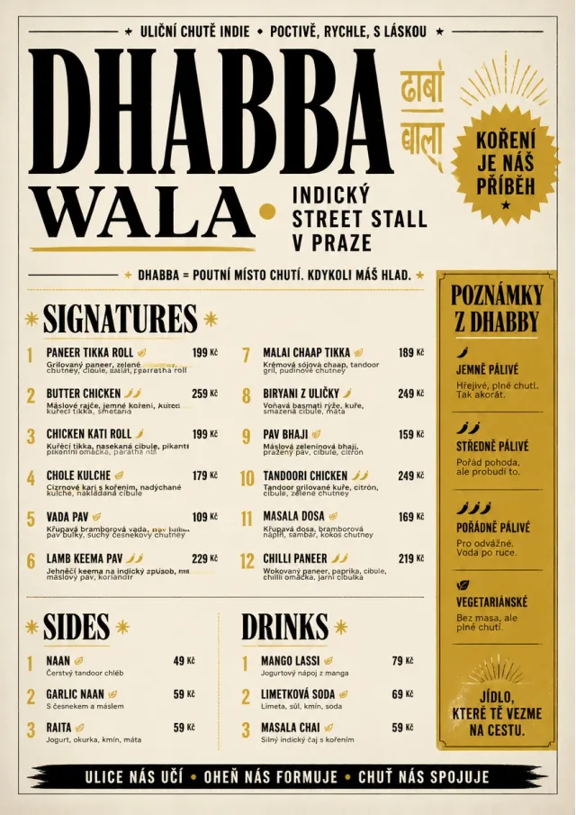 Street Stall Flyer indian-menu menu template preview