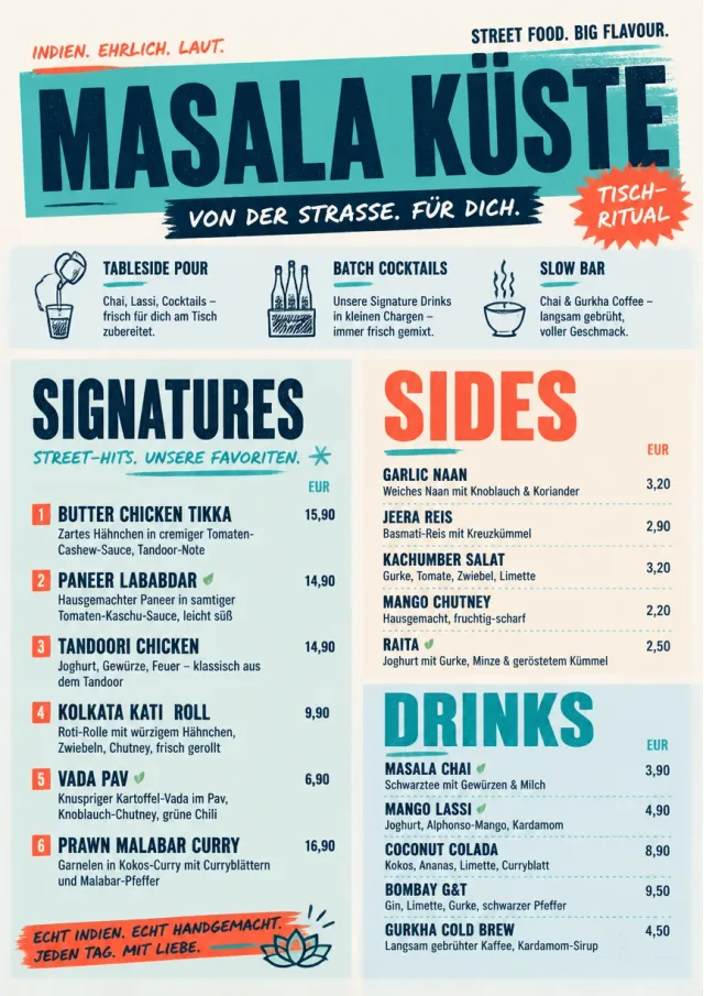 Street Stall Flyer indian-menu menu template preview