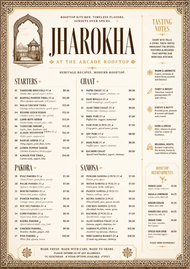 Heritage Tradition indian-menu menu template preview