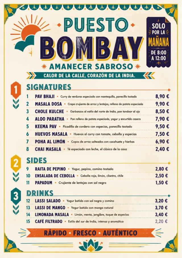 Street Stall Flyer indian-menu menu template preview