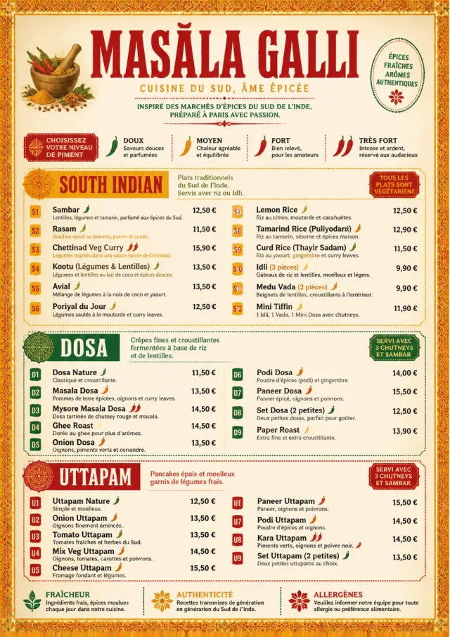 Spice Market Bold indian-menu menu template preview