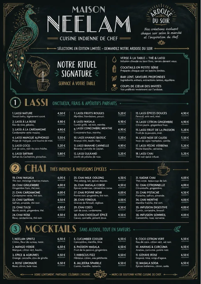 Chef Specials Board indian-menu menu template preview