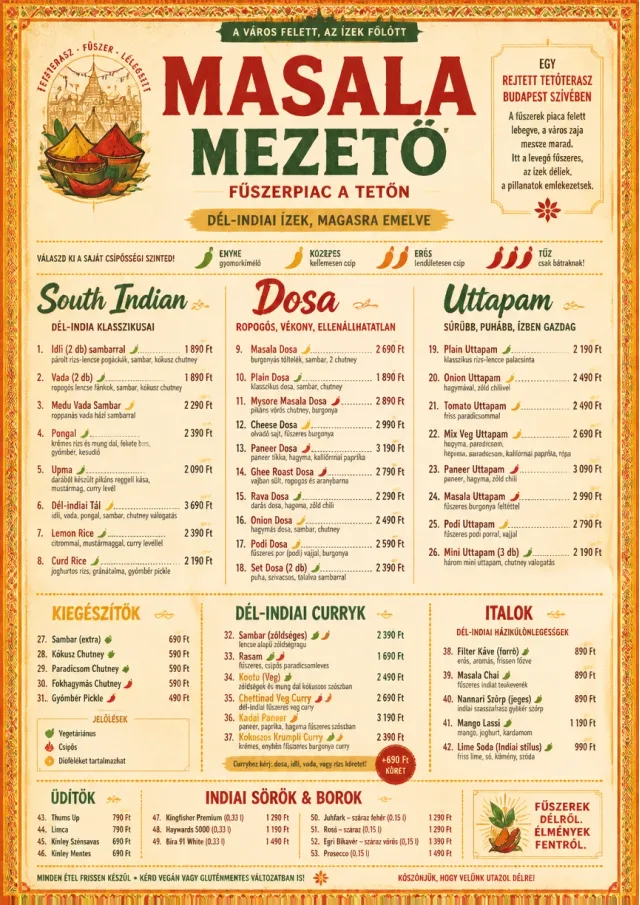 Spice Market Bold indian-menu menu template preview