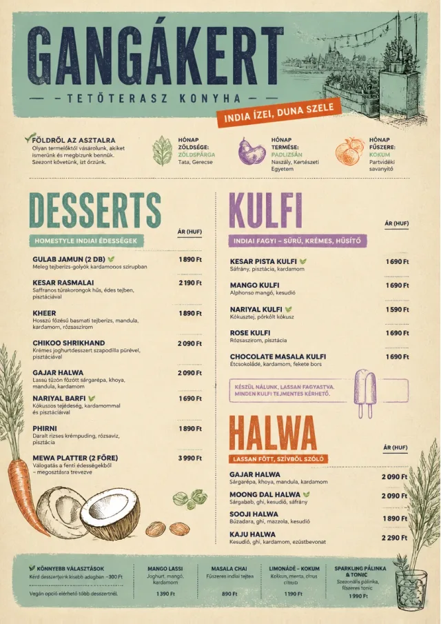 Farm Table Rustic indian-menu menu template preview
