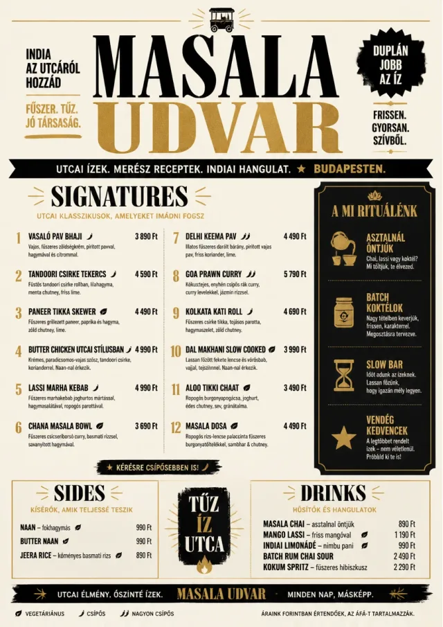 Street Stall Flyer indian-menu menu template preview