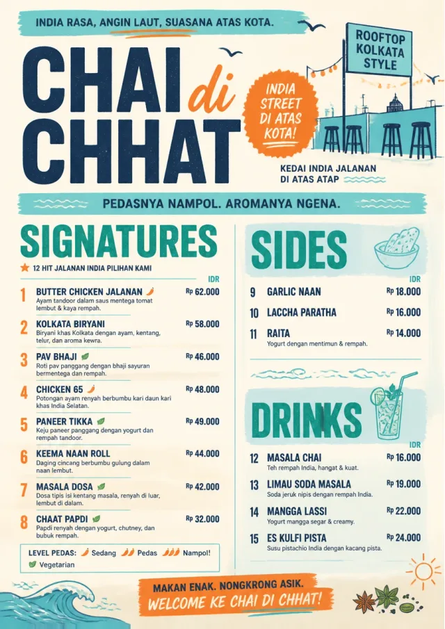Street Stall Flyer indian-menu menu template preview