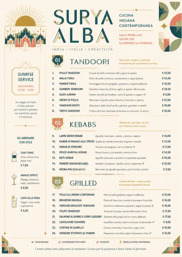Modern Fusion indian-menu menu template preview