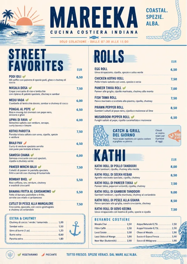 Coastal Regional indian-menu menu template preview
