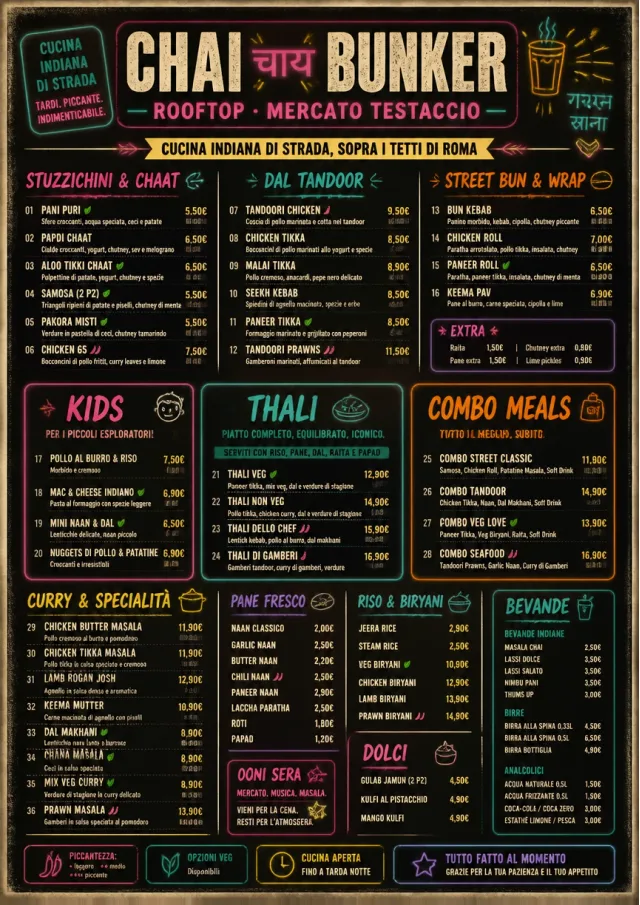 Night Market Neon indian-menu menu template preview