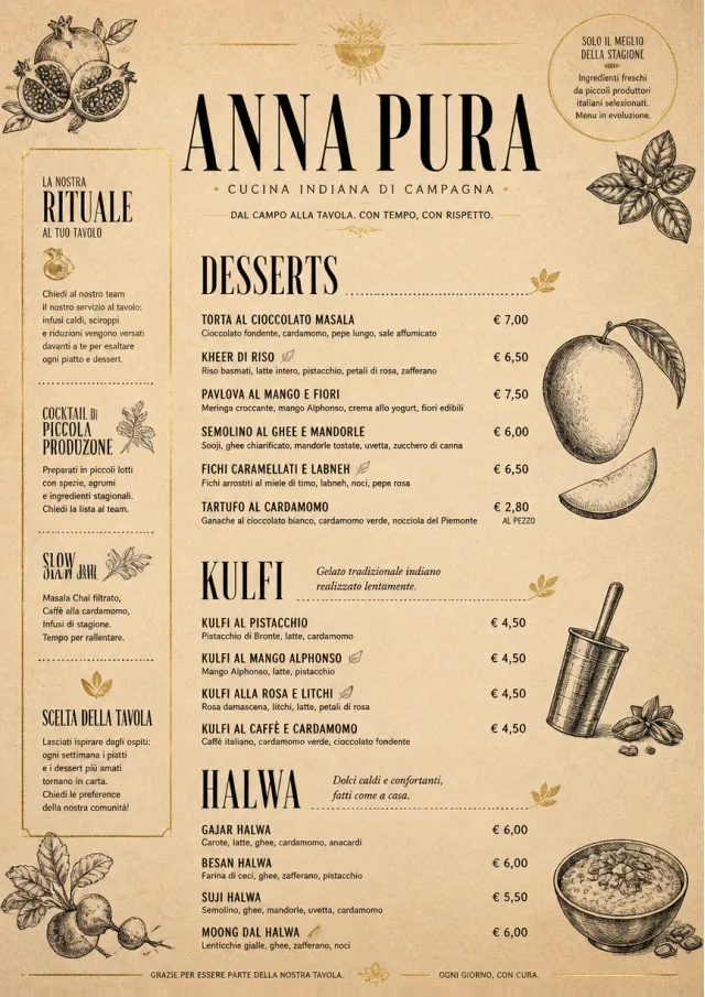 Farm Table Rustic indian-menu menu template preview