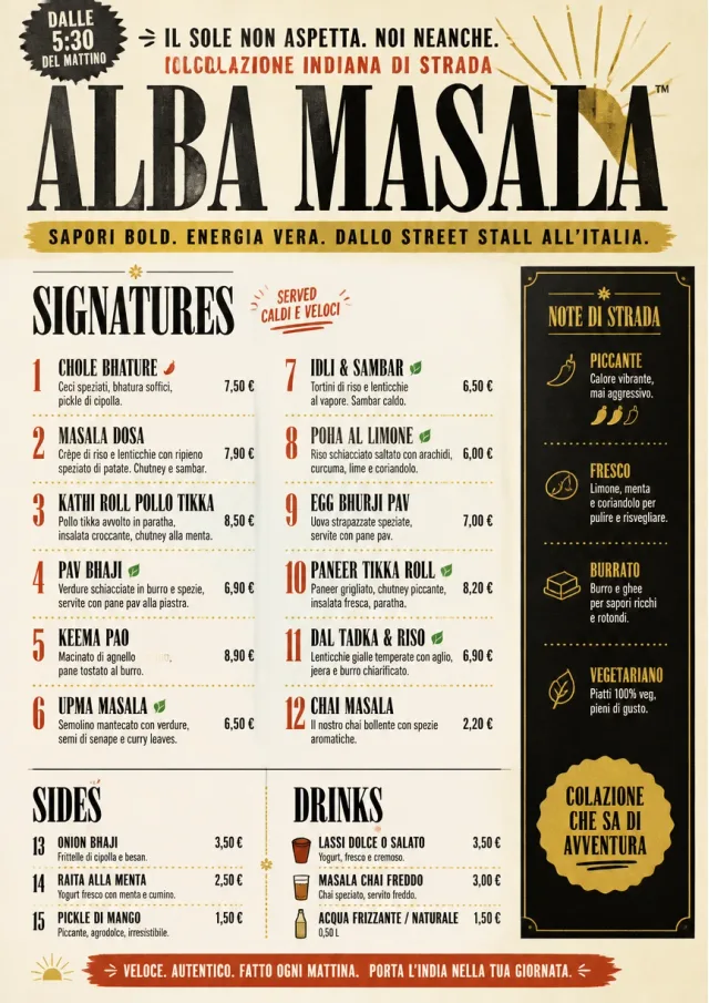 Street Stall Flyer indian-menu menu template preview