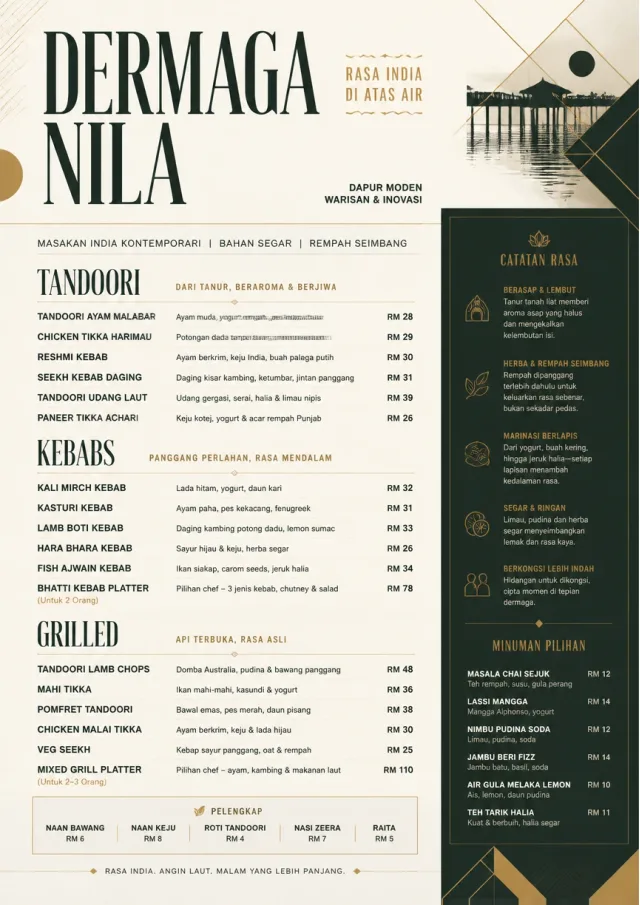 Modern Fusion indian-menu menu template preview