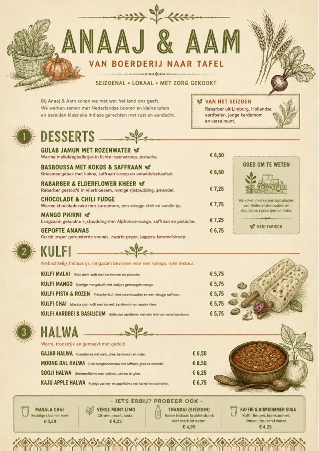 Farm Table Rustic indian-menu menu template preview