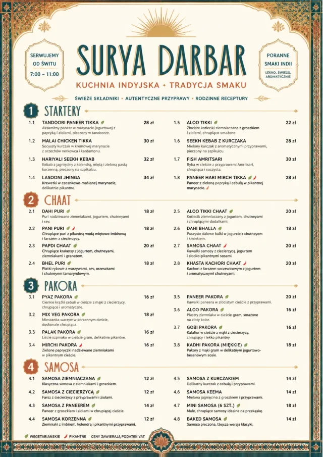 Heritage Tradition indian-menu menu template preview