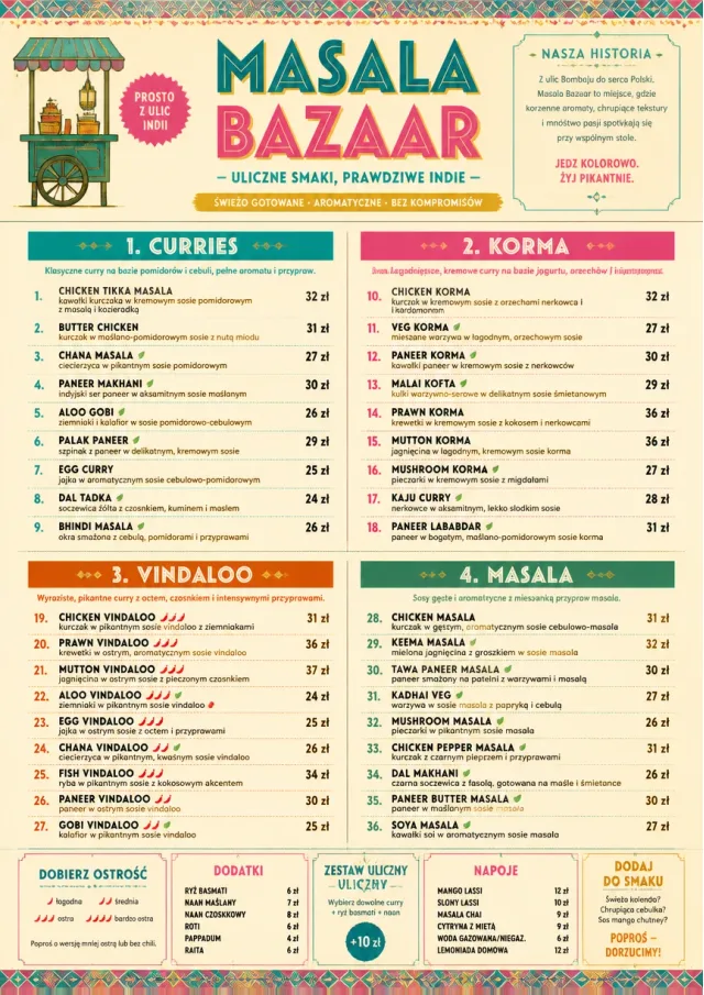 Street Stall Energy indian-menu menu template preview