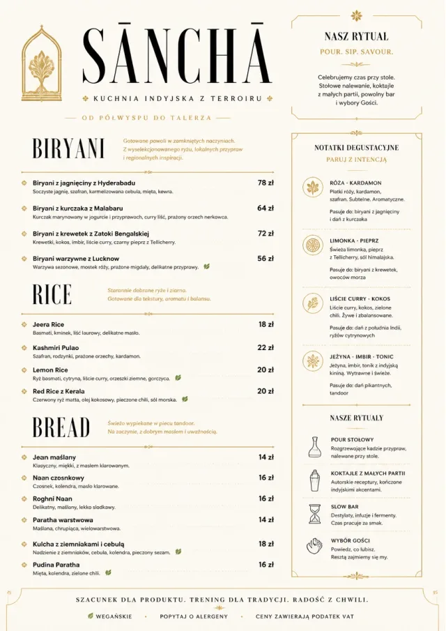 Fine Regional indian-menu menu template preview