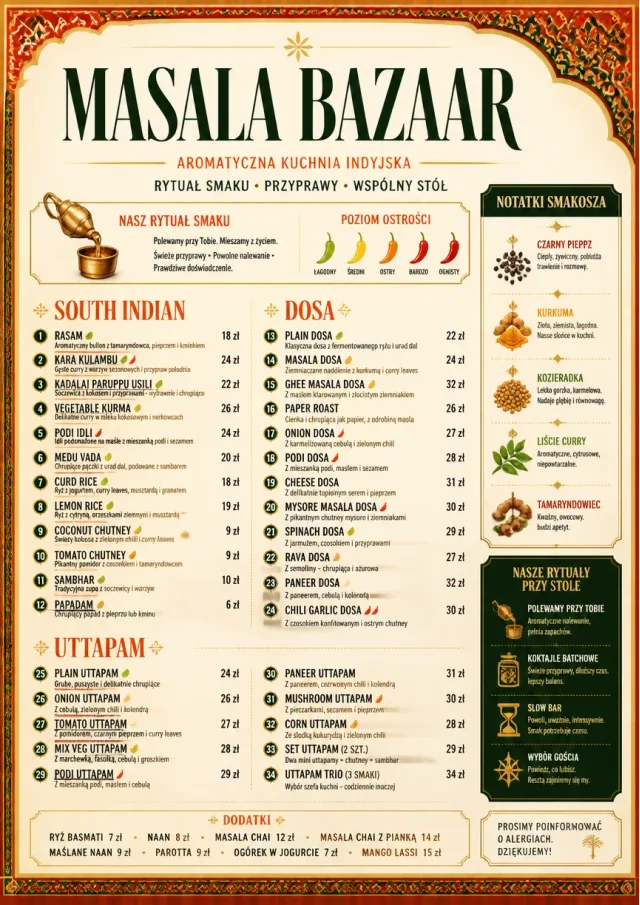 Spice Market Bold indian-menu menu template preview