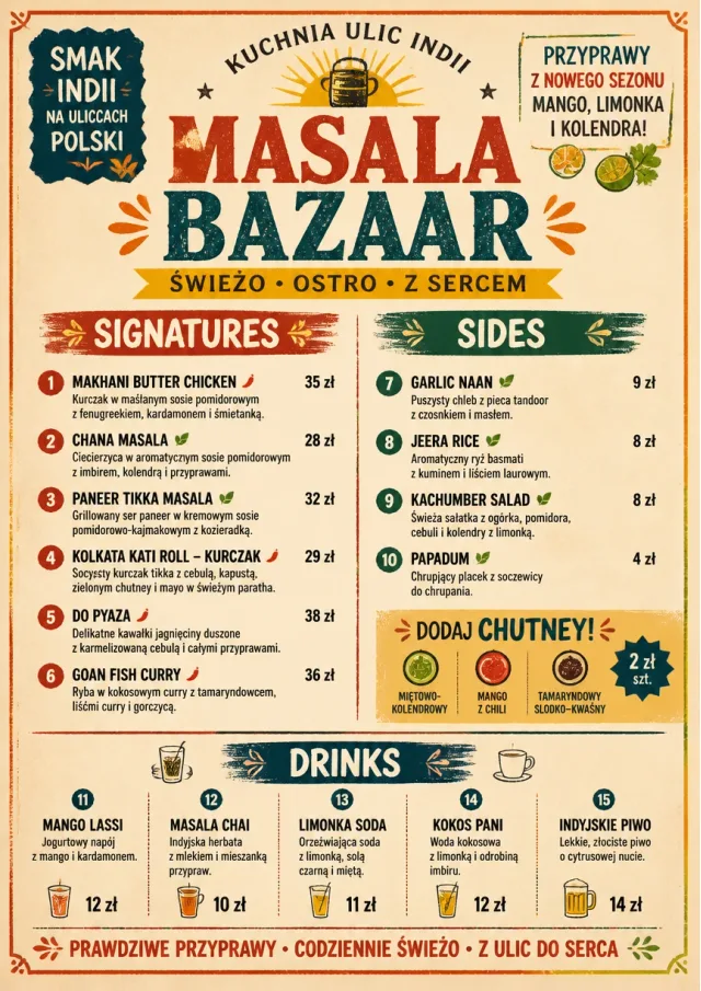 Street Stall Flyer indian-menu menu template preview