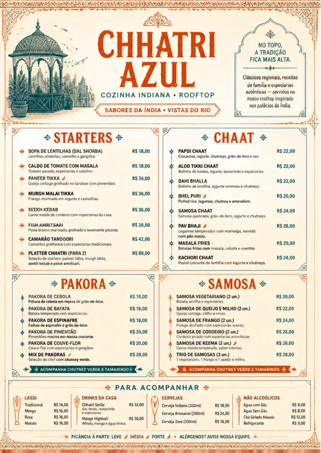 Heritage Tradition indian-menu menu template preview