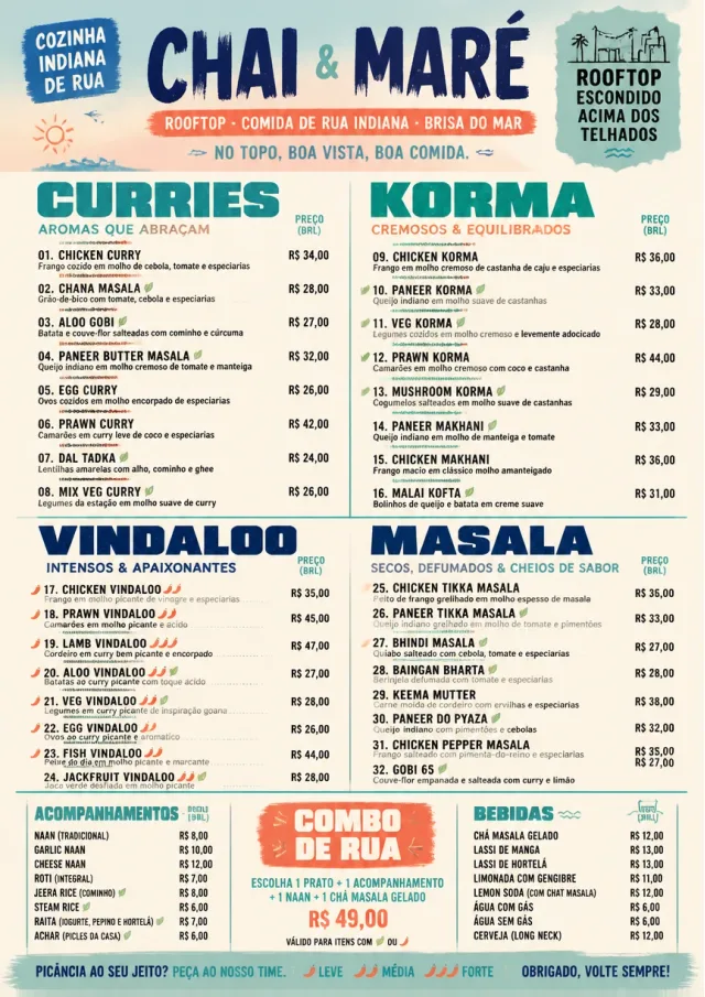 Street Stall Energy indian-menu menu template preview