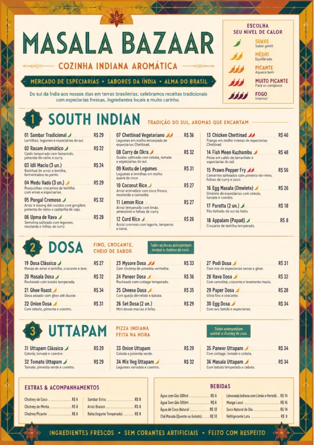 Spice Market Bold indian-menu menu template preview
