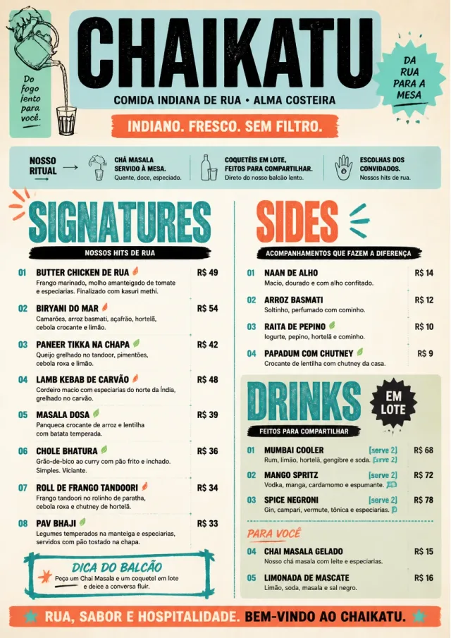 Street Stall Flyer indian-menu menu template preview