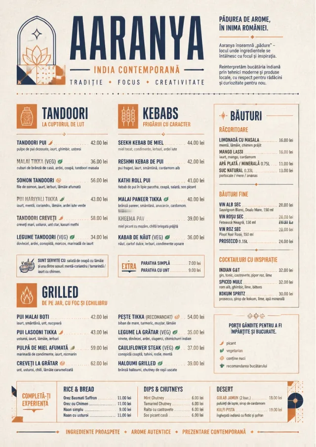 Modern Fusion indian-menu menu template preview