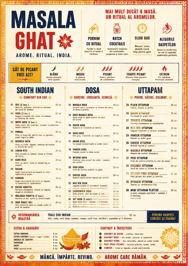 Spice Market Bold indian-menu menu template preview
