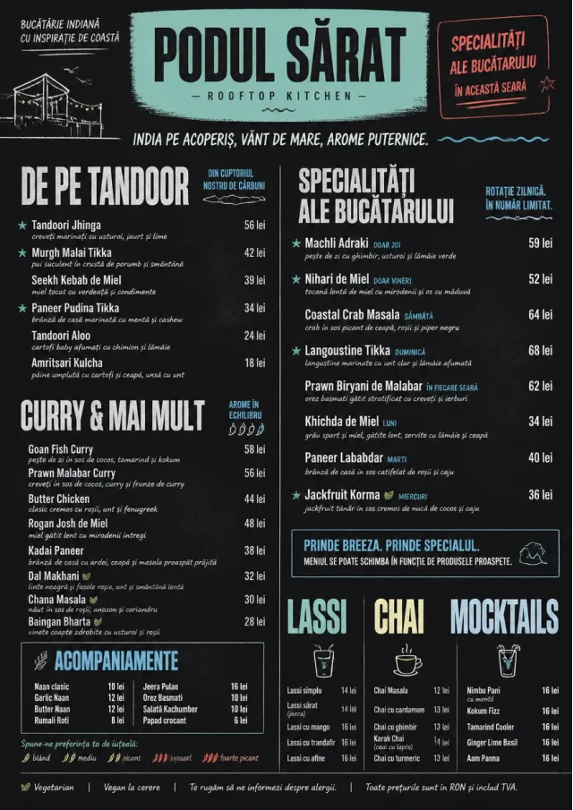 Chef Specials Board indian-menu menu template preview