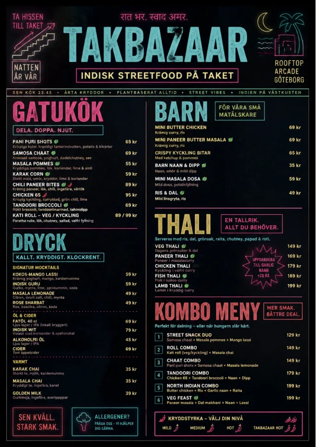 Night Market Neon indian-menu menu template preview