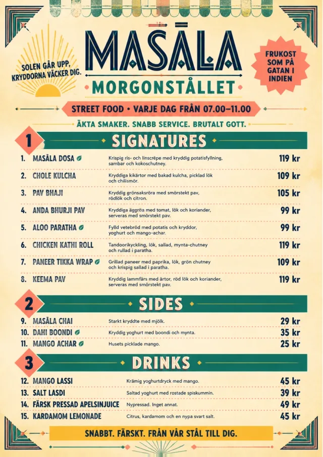 Street Stall Flyer indian-menu menu template preview
