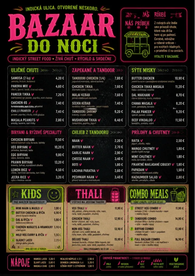 Night Market Neon indian-menu menu template preview