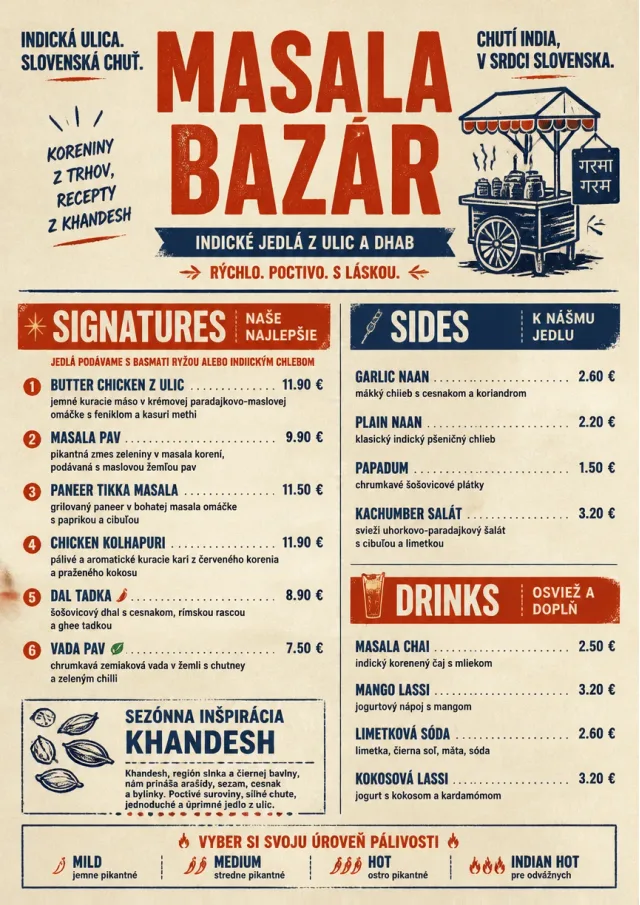 Street Stall Flyer indian-menu menu template preview