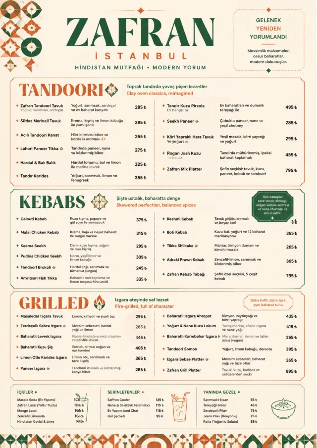 Modern Fusion indian-menu menu template preview