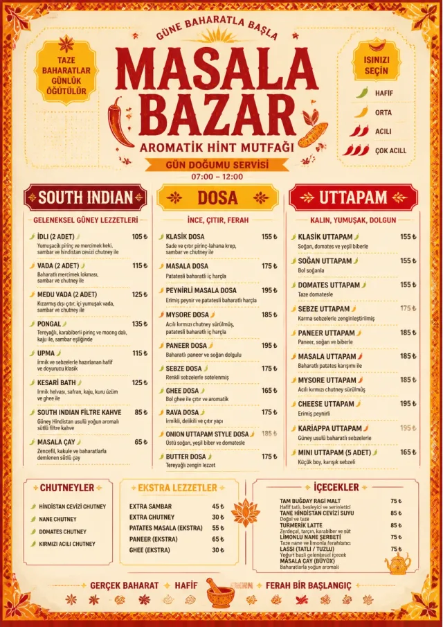 Spice Market Bold indian-menu menu template preview