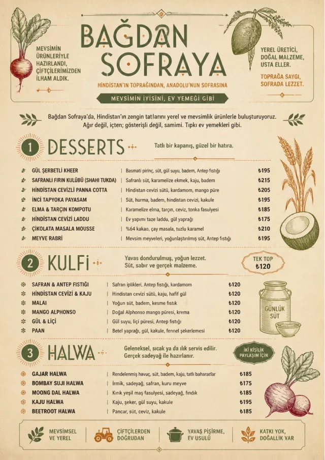 Farm Table Rustic indian-menu menu template preview