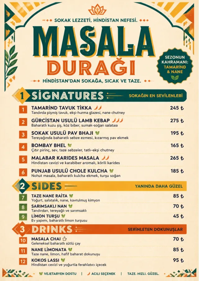 Street Stall Flyer indian-menu menu template preview