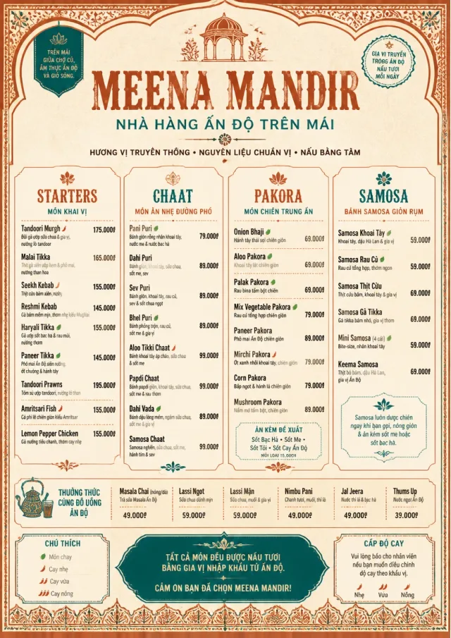 Heritage Tradition indian-menu menu template preview